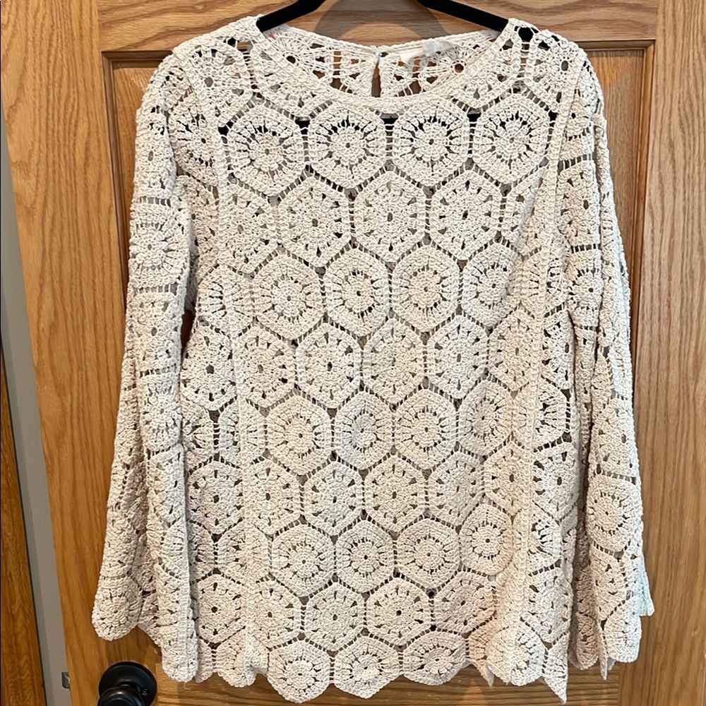 Solitaire women’s L ecru knit top
Cotton/polyester